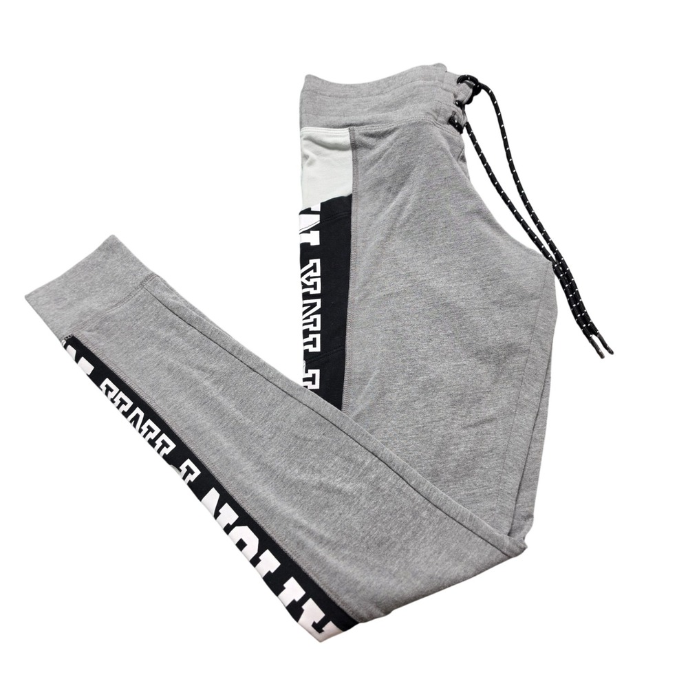 Joggers PINK‎ Victoria's Secret XS Womens Gray Excellent PINK Nation Logo Taping